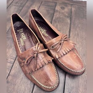VTG Bally Encore Driving Moccasin Loafer Dress Shoe Mens 9 Leather Slip-On Italy
